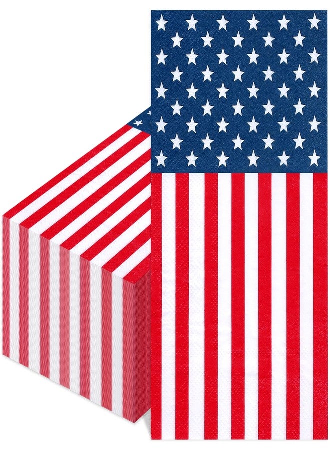 وولاين مجموعة مناديل ضيوف من والين، 80 قطعة، بتصميم العلم الأمريكي، مناديل ورقية للاستخدام مرة واحدة، مثالية لحفلات الرابع من يوليو، ولحفلات العشاء، وحفلات عيد الاستقلال، ويوم الذكرى، وأعياد الميلاد، وتزيين الطاولات. - Image 1